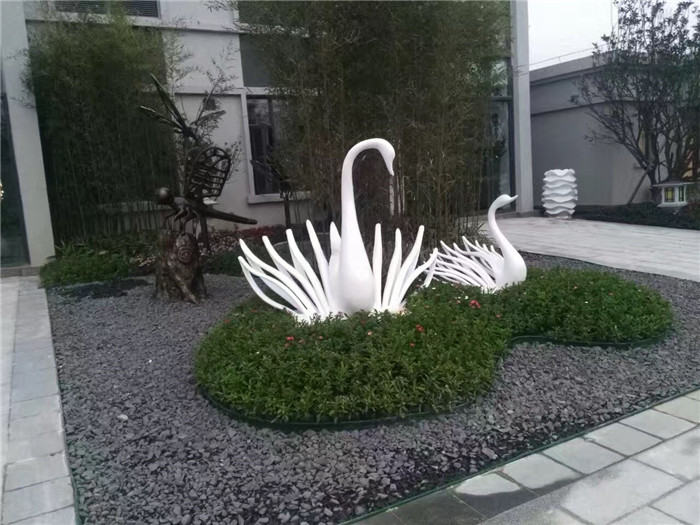 YY10-25玻璃钢天鹅雕塑