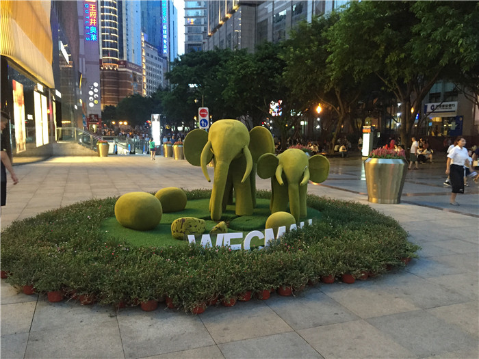 YY10-21玻璃钢大象雕塑组合